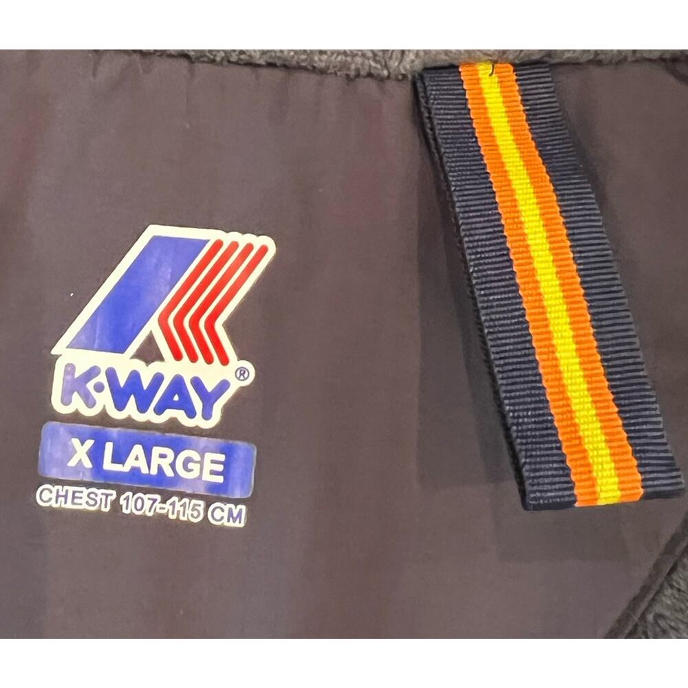 K-WAY Jack Ripstop Marmotta Full‎ Zip Fleece Lined Jacket Navy Blue Size XL - Picture 8 of 16